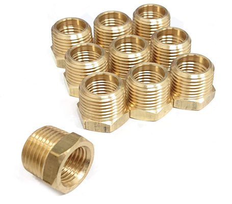 1/4&quot; x 3/8&quot; Messinghexen-Buchse, weibliches männliches Rohr des Rohr-x, NPT
