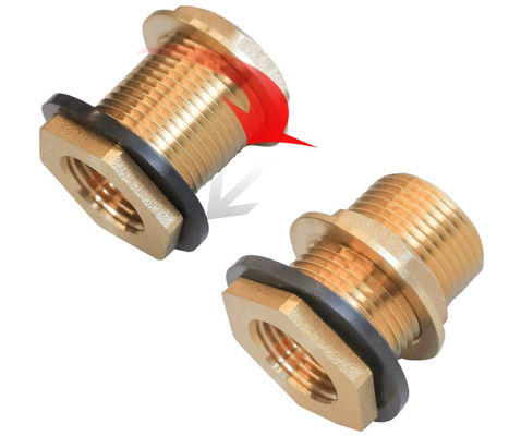 1/2“ Frau 3/4&quot; Messingklemmringverschraubung des Mannght mit Gummiring